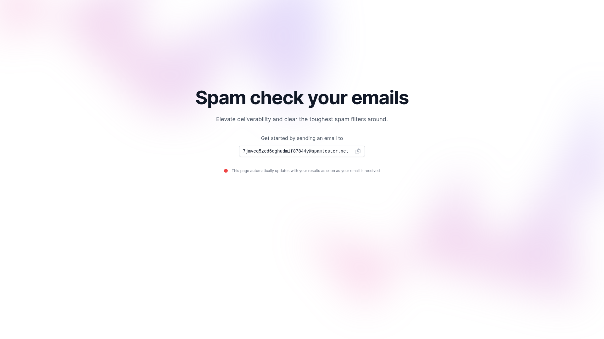 SpamTester screenshot