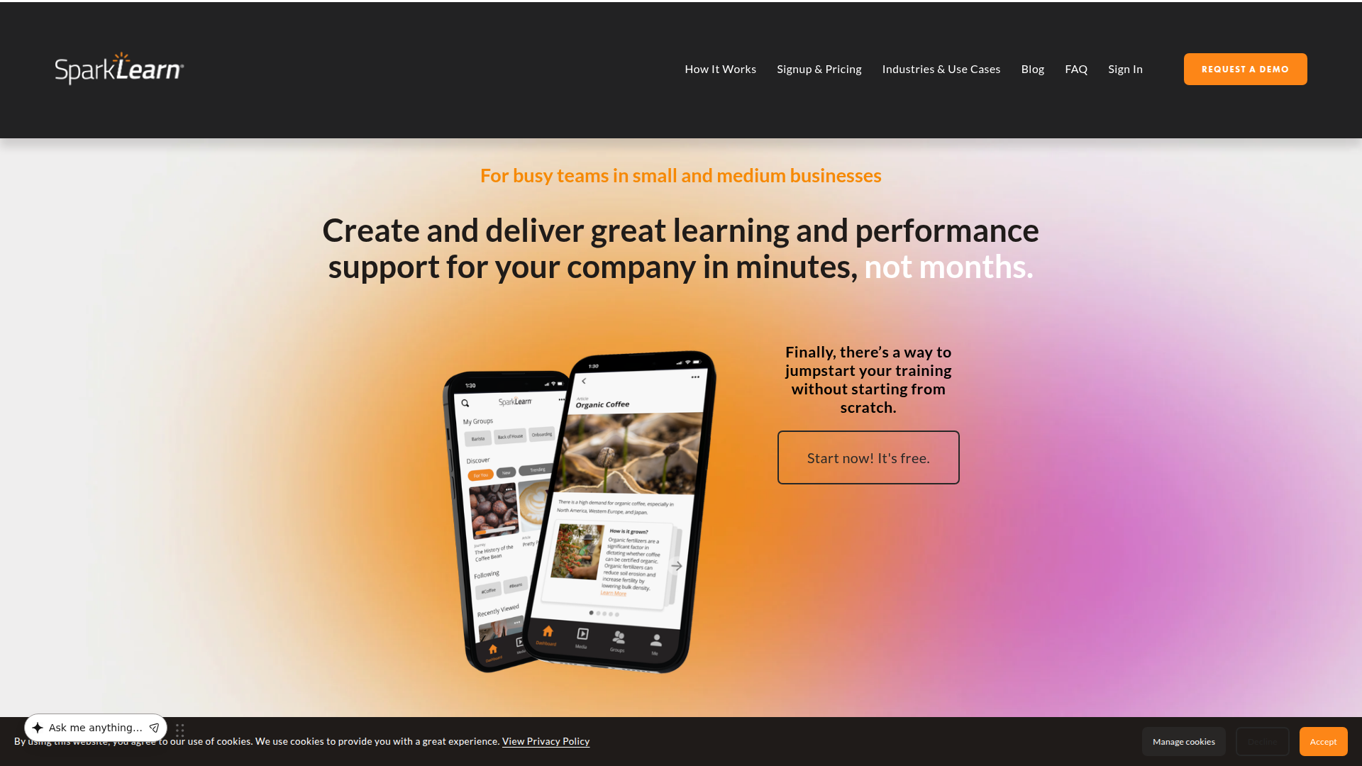 SparkLearn screenshot
