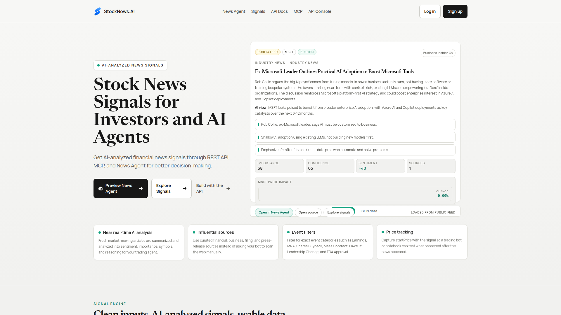 StockNews.AI screenshot