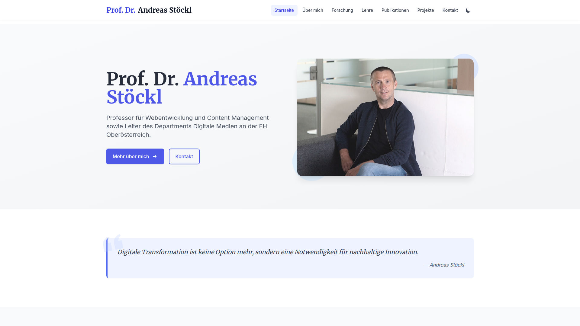 Prof. Dr. Andreas Stöckl screenshot