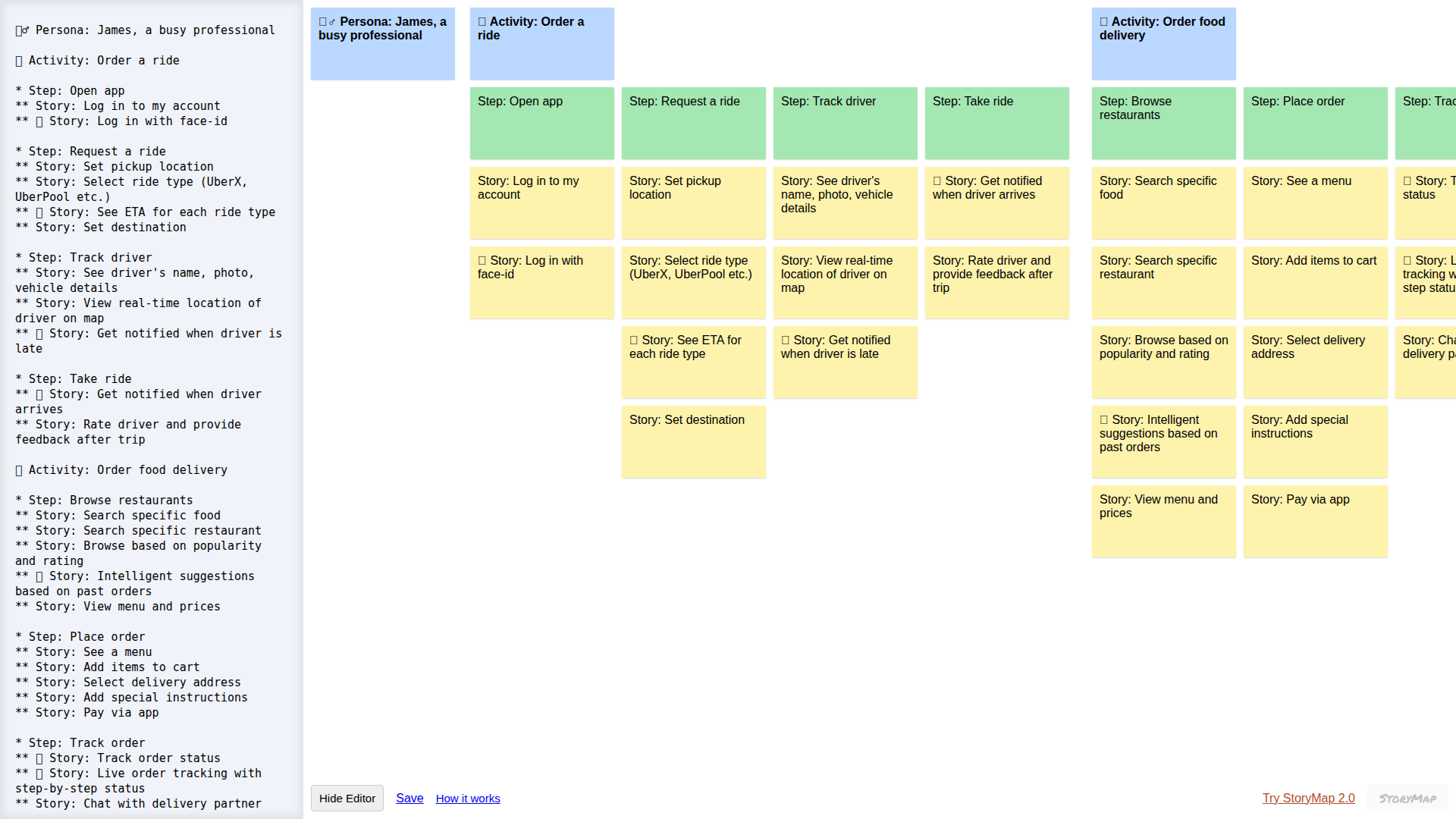 StoryMap screenshot