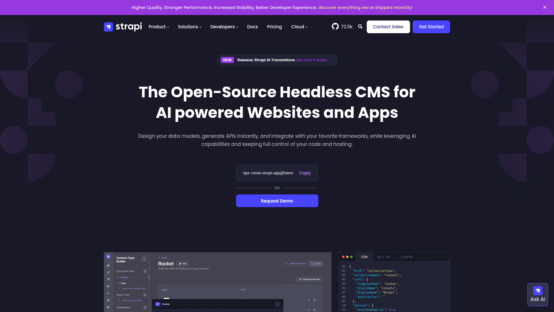 Strapi screenshot