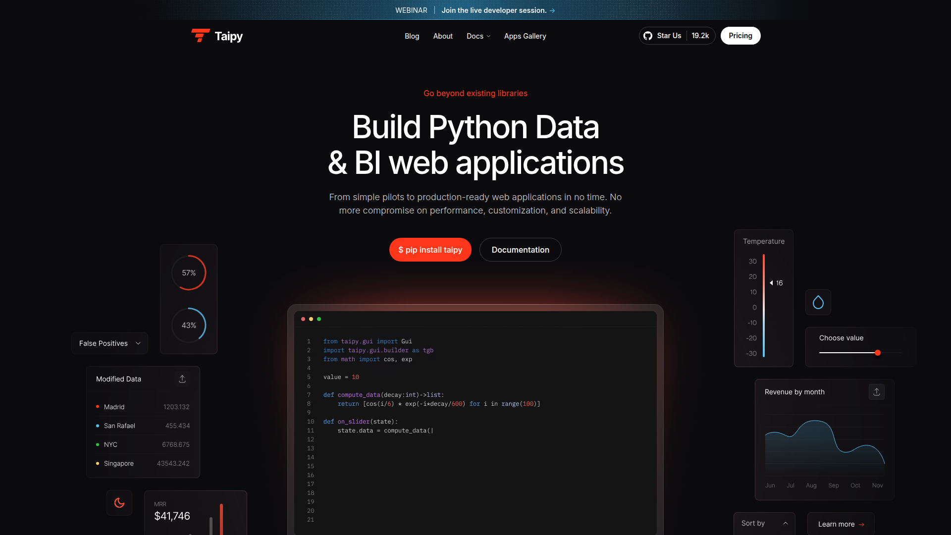 Taipy screenshot