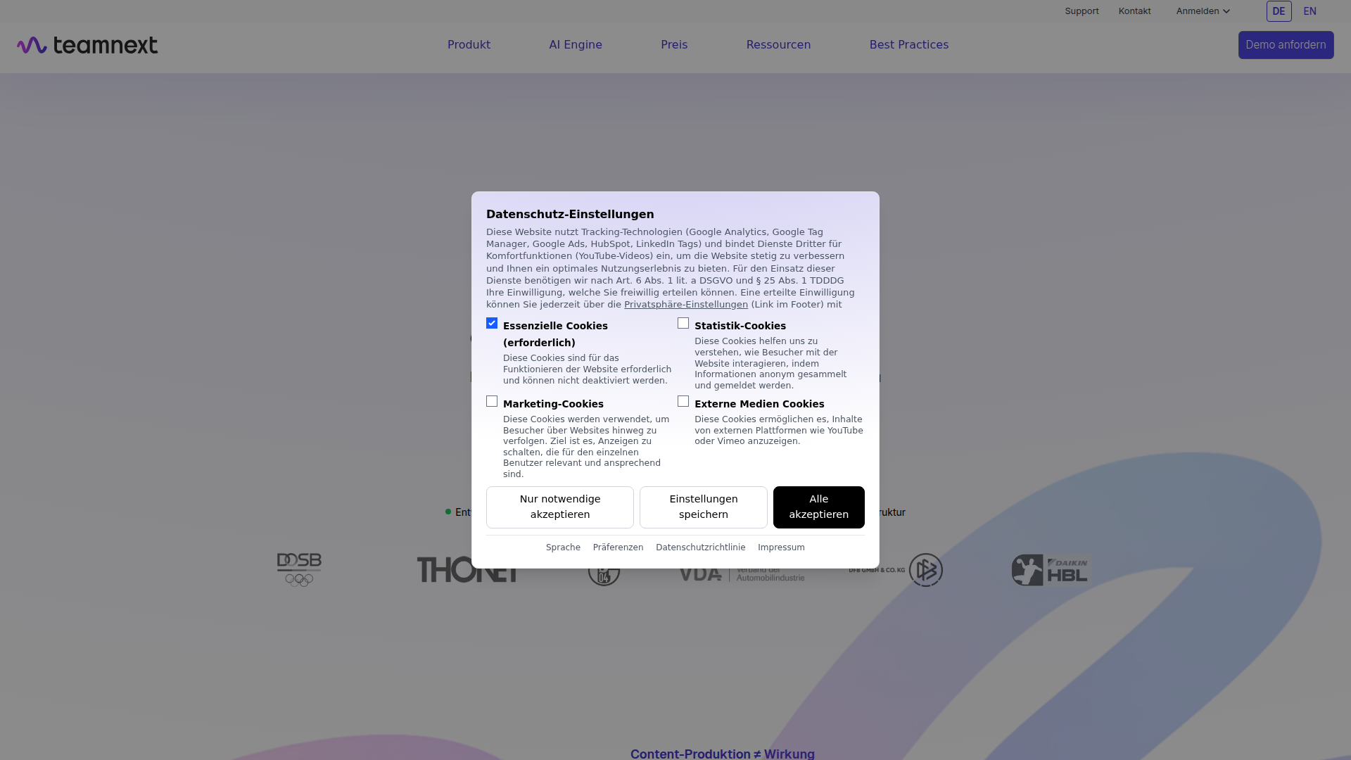 teamnext Media Hub screenshot