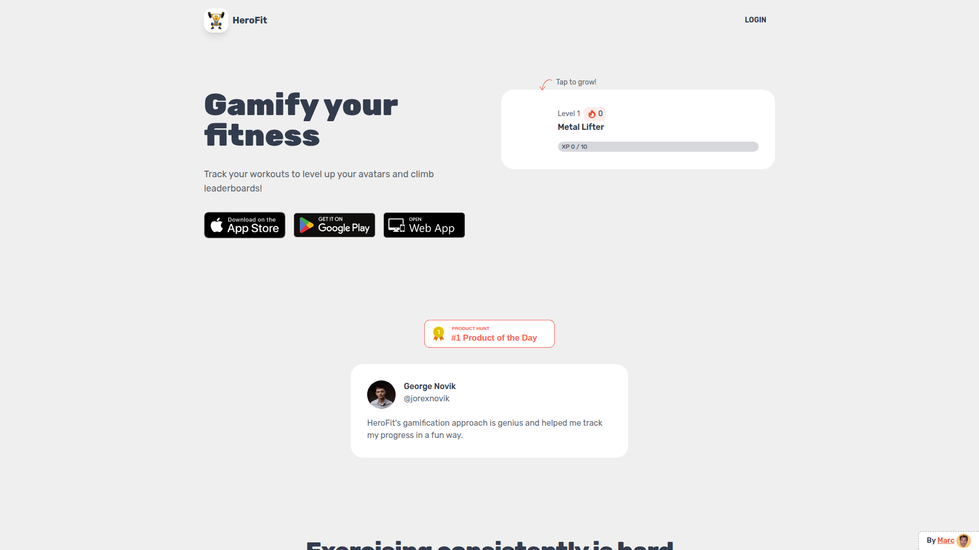 HeroFit screenshot