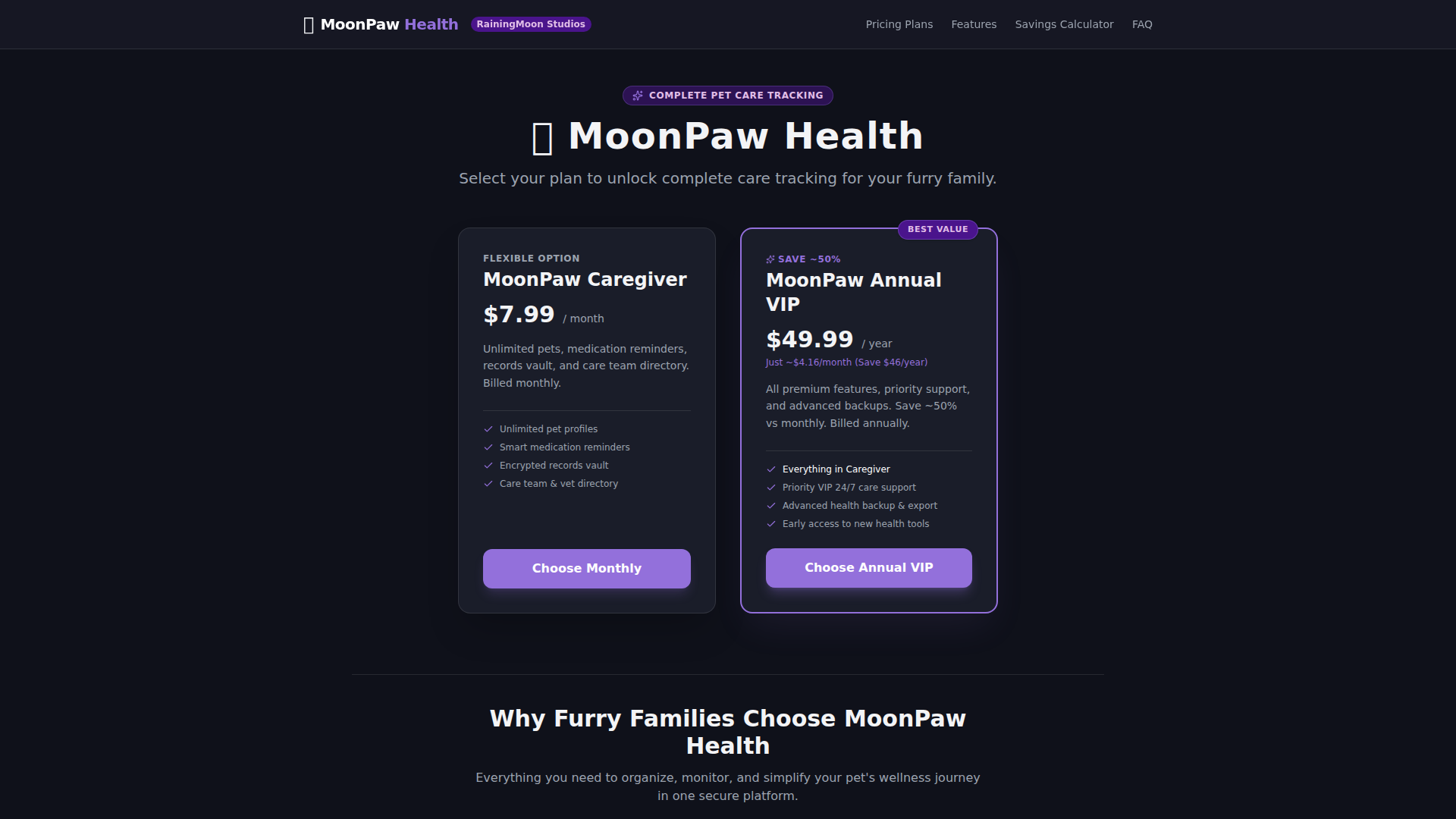 MoonPaw Health screenshot