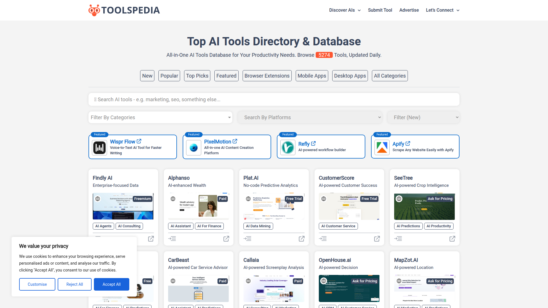 ToolsPedia screenshot