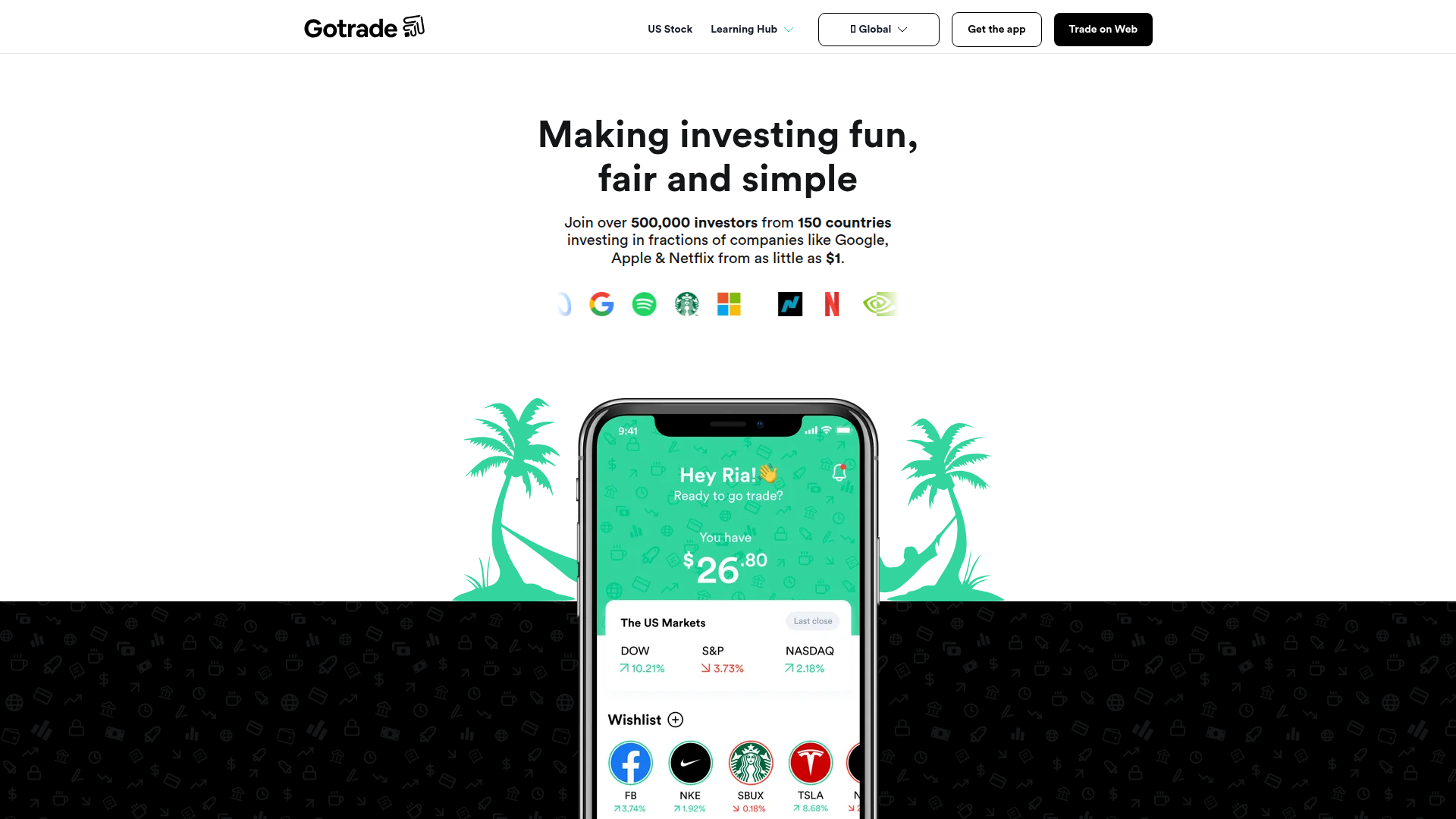Gotrade screenshot