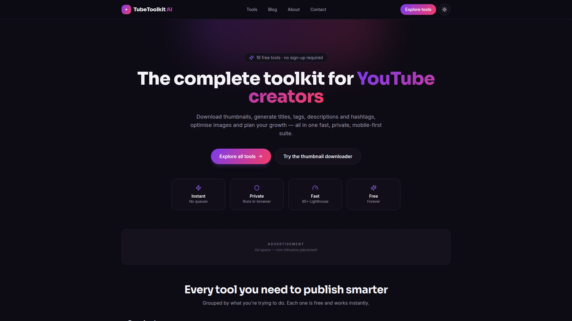 TubeToolkit AI screenshot