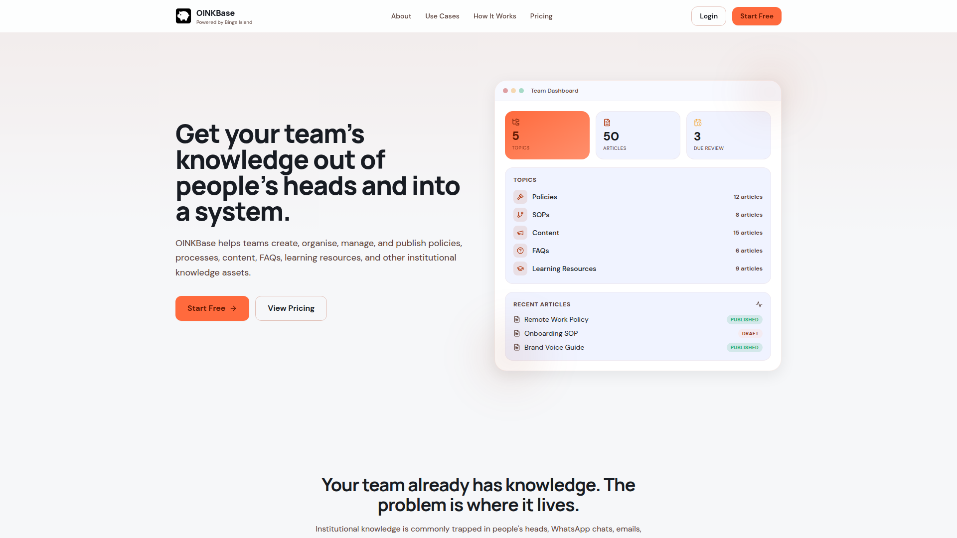 OINKBase screenshot