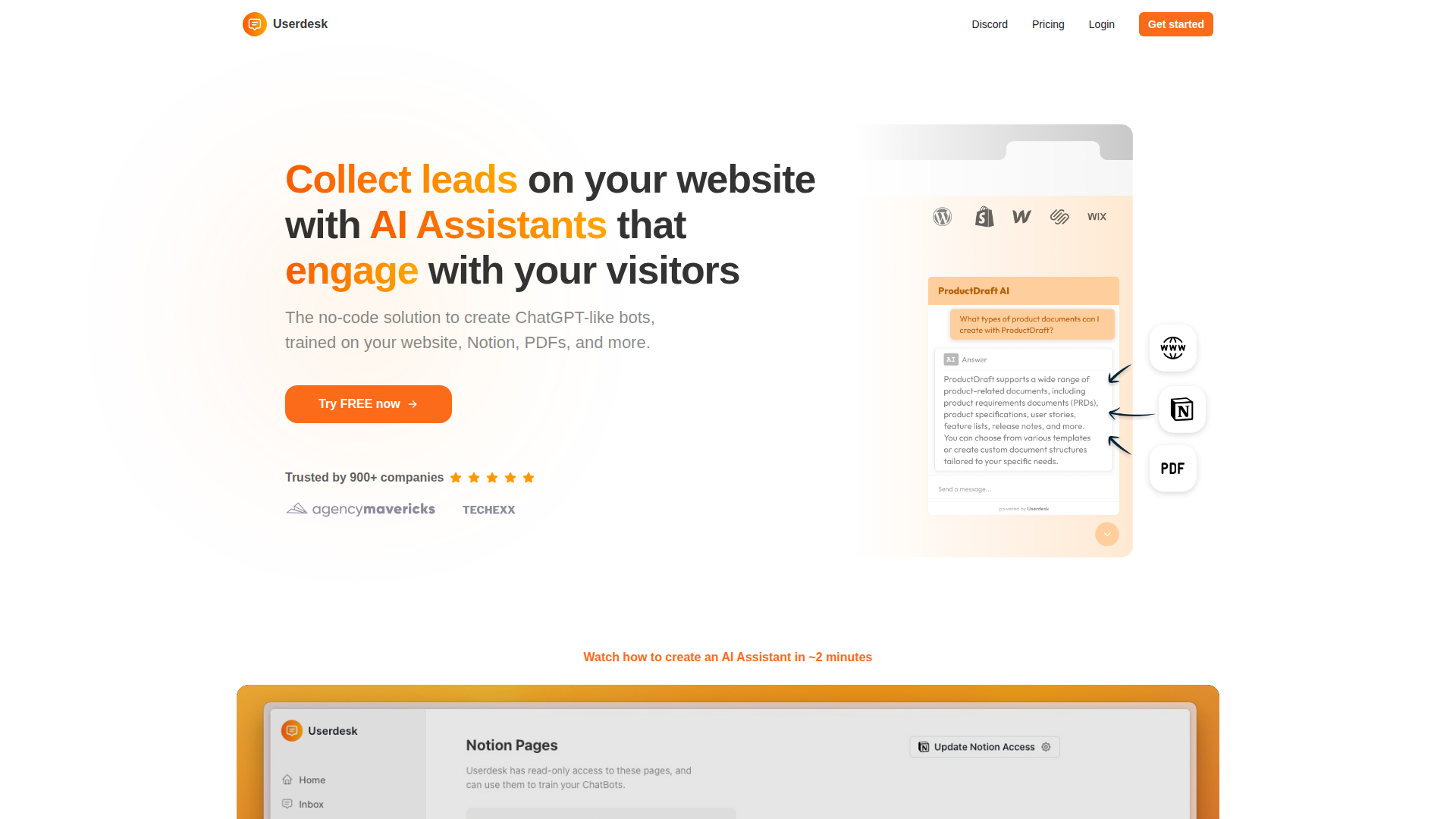 Userdesk screenshot
