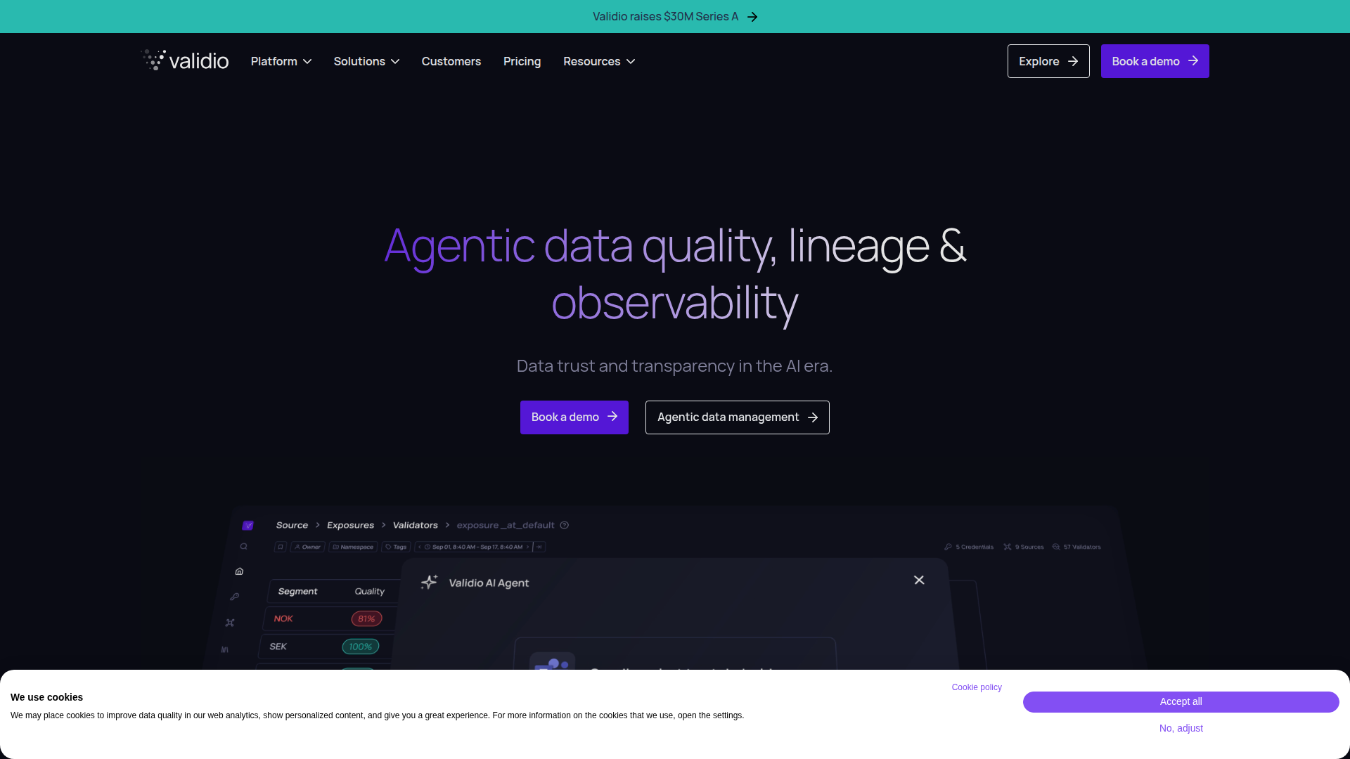 Validio screenshot