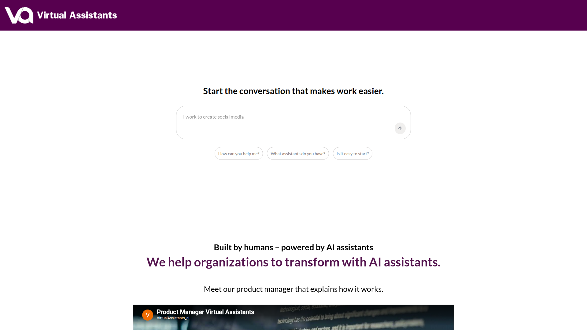 Virtual Assistants AI screenshot