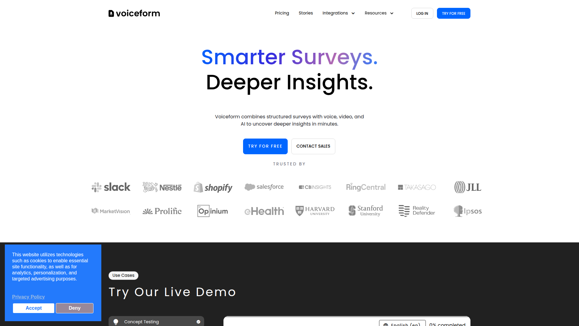 Voiceform screenshot