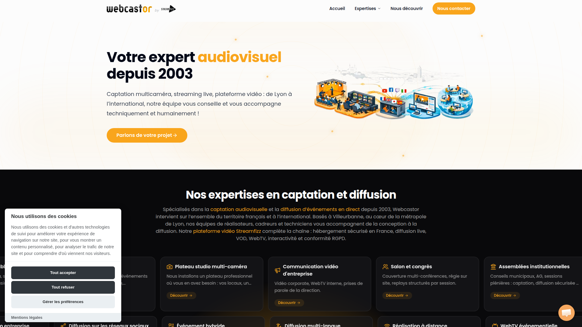 Webcastor screenshot