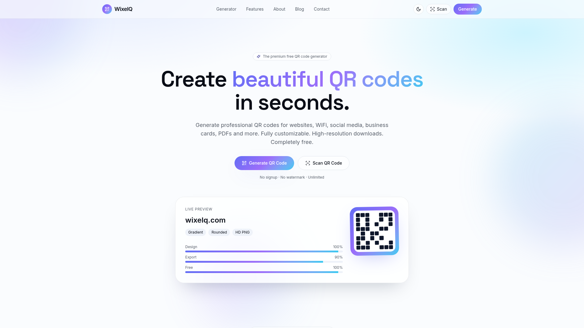 WixelQ screenshot