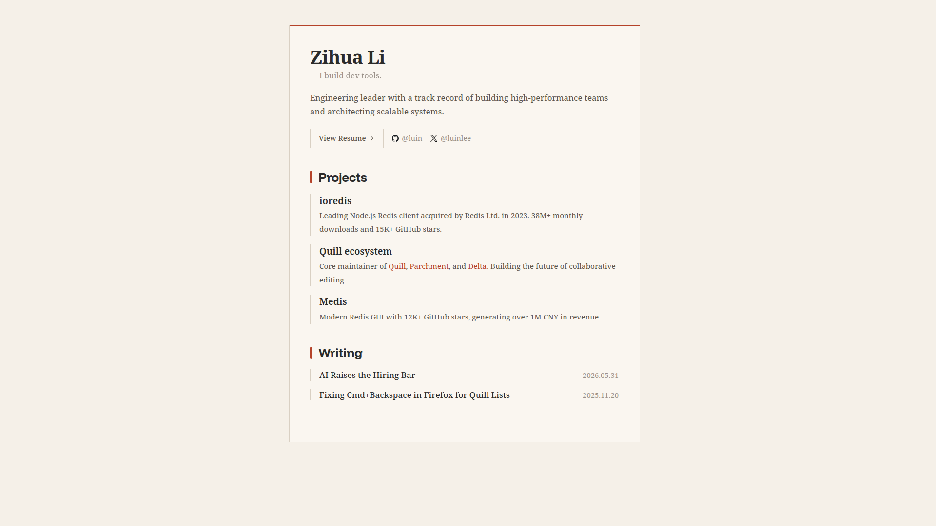 Zihua Li screenshot