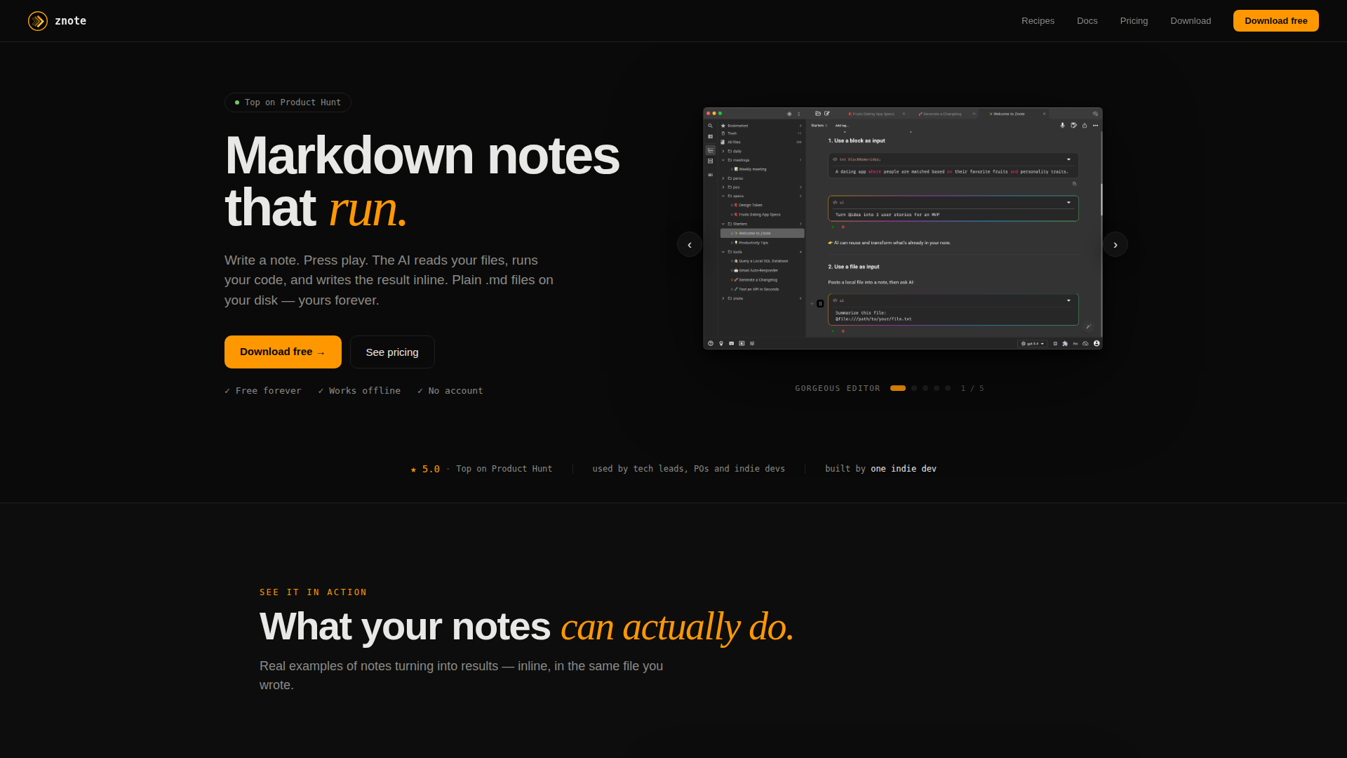 Znote screenshot